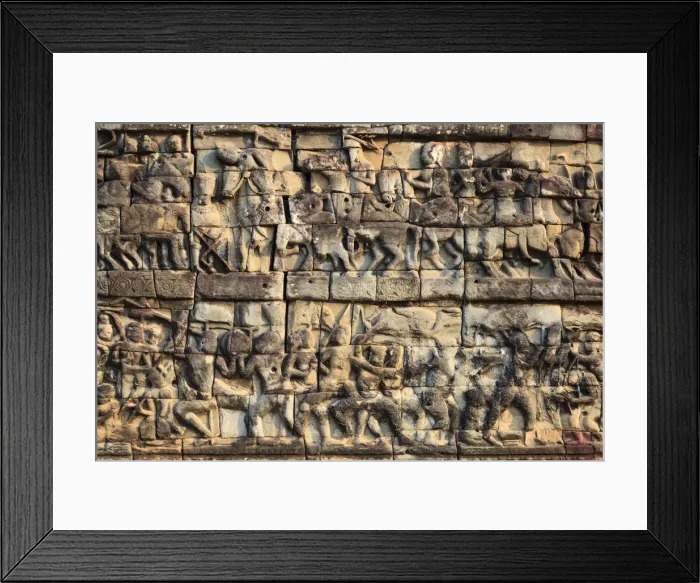 Framed Print : Cambodia, Temples of Angkor (UNESCO site), Angkor Thom, Elephant Terrace Framed Print : Cambodia, Temples of Angkor (UNESCO site), Angkor Thom, Elephant Terrace