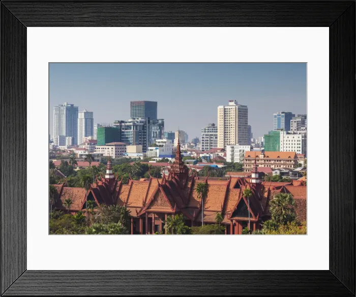 Framed Print : Cambodia, Phnom Penh, National Museum of Cambodia, elevated view Framed Print : Cambodia, Phnom Penh, National Museum of Cambodia, elevated view