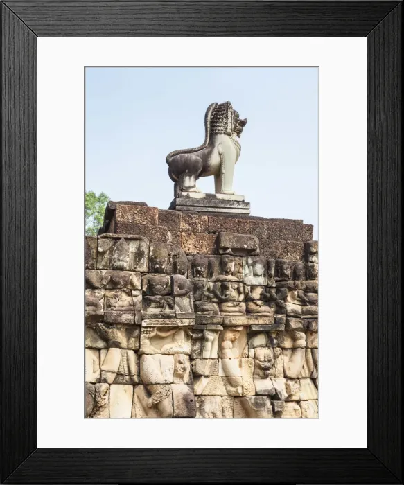 Framed Print : Cambodia, Angkor, Angkor Thom, Terrace of the Leper King Framed Print : Cambodia, Angkor, Angkor Thom, Terrace of the Leper King
