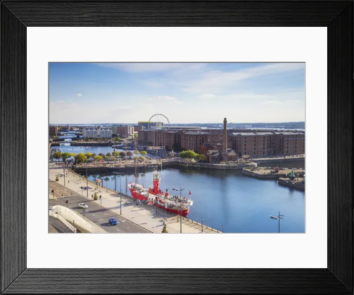 Framed Print : United Kingdom, England, Merseyside, Liverpool, View of Albert Docks the Wheel of Framed Print : United Kingdom, England, Merseyside, Liverpool, View of Albert Docks the Wheel of