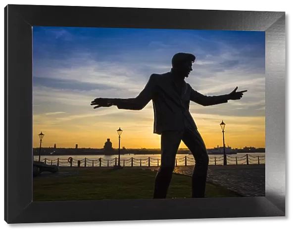 United Kingdom, England, Merseyside, Liverpool, Sculpture of Billy Fury in Albert Dock
