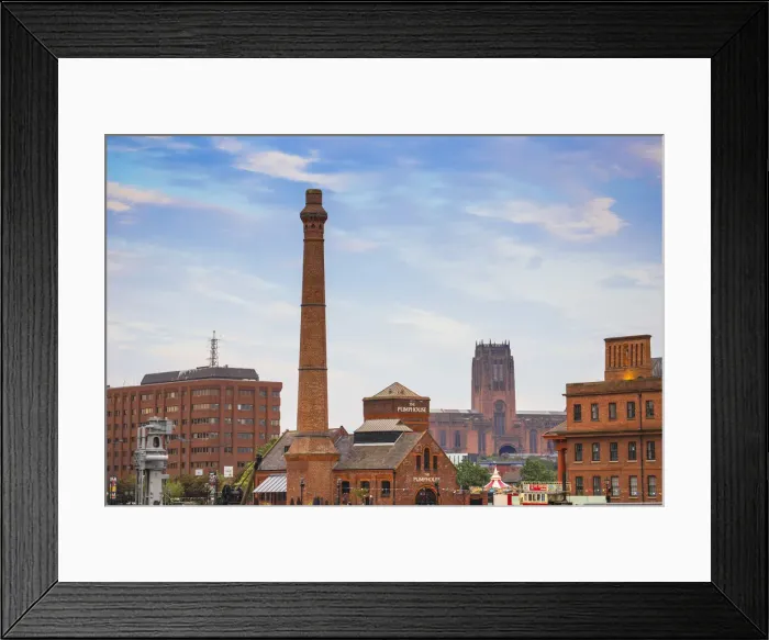 Framed Print : United Kingdom, England, Merseyside, Liverpool, Albert Docks, View of The Pump House Framed Print : United Kingdom, England, Merseyside, Liverpool, Albert Docks, View of The Pump House
