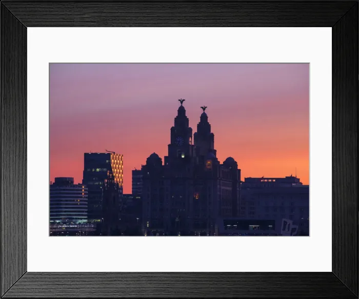 Framed Print : United Kingdom, England, Merseyside, Liverpool, View of The Royal Liver Building