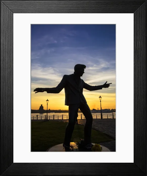 Framed Print : United Kingdom, England, Merseyside, Liverpool, Sculpture of Billy Fury in Albert Dock Framed Print : United Kingdom, England, Merseyside, Liverpool, Sculpture of Billy Fury in Albert Dock