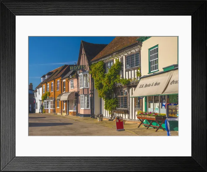 Framed Print : UK, England, Suffolk, Lavenham, Market Lane