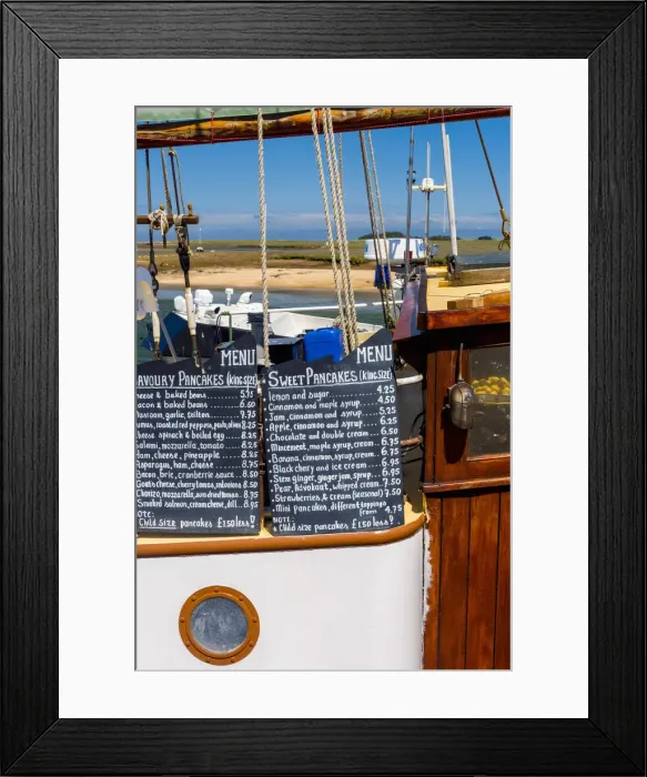 Framed Print : UK, England, Norfolk, North Norfolk, Wells-next-the-Sea, Albatros Restaurant Framed Print : UK, England, Norfolk, North Norfolk, Wells-next-the-Sea, Albatros Restaurant