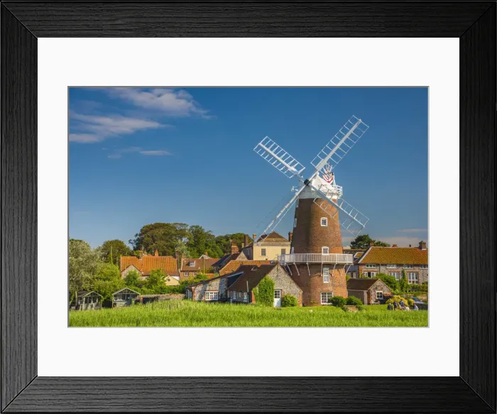 Framed Print : UK, England, Norfolk, North Norfolk, Cley-next-the-Sea, Cley Windmill