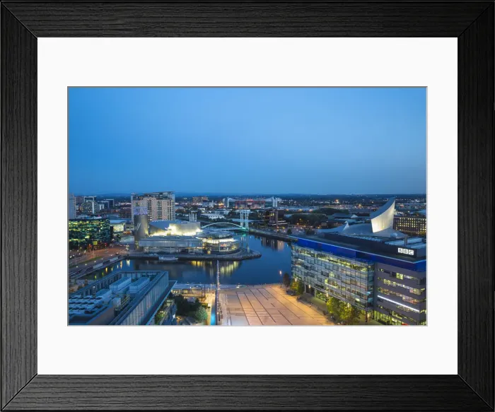Framed Print : United Kingdom, England, Greater Manchester, Manchester, Salford, View of Salford