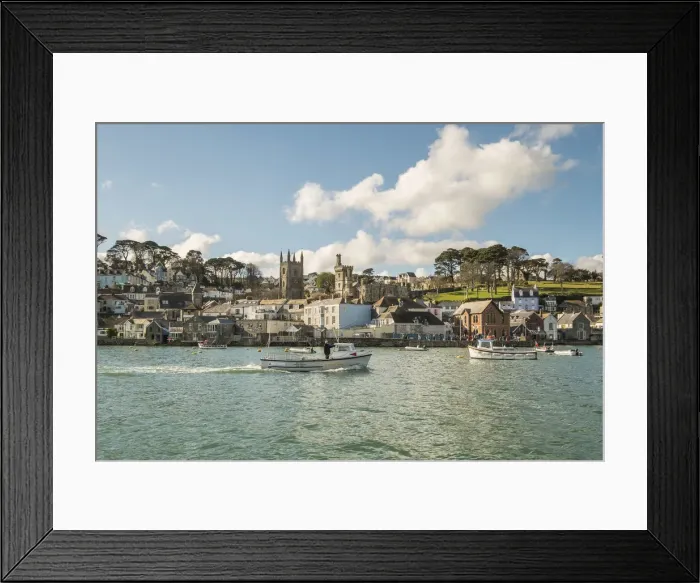 Framed Print : Coastal village of Fowey, Cornwall, England, UK
