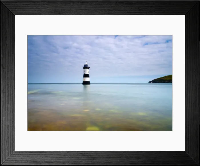 Framed Print : United Kingdom, Wales, Gwynedd, Anglesey, Penmon Lighthouse or Trwyn Du Lighthouse