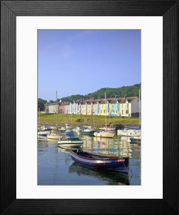 Framed Print : The Harbour at Aberaeron, Cardigan Bay, Wales, United Kingdom, Europe