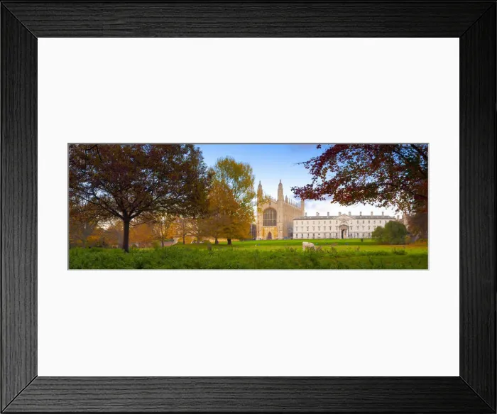Framed Print : UK, England, Cambridgeshire, Cambridge, The Backs, Kings College Chapel