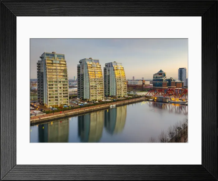 Framed Print : UK, England, Greater Manchester, Salford, Salford Quays, Huron Basin, NV Buildings Framed Print : UK, England, Greater Manchester, Salford, Salford Quays, Huron Basin, NV Buildings