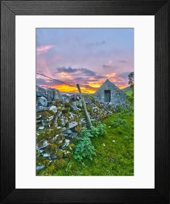 Framed Print : UK, England, Derbyshire, Peak District National Park, River Manifold Valley near Ilam