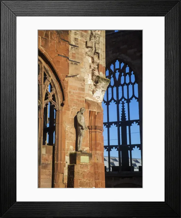 Framed Print : UK, England, Birmingham, Coventry, Ruins of Coventry Cathedral