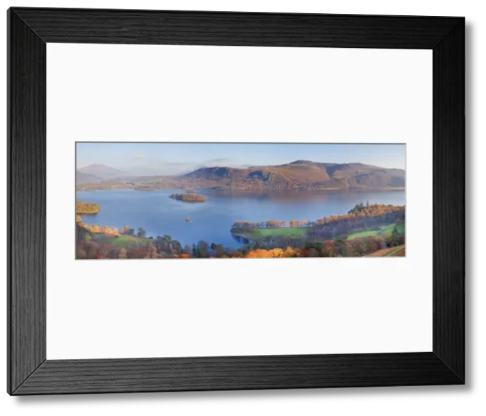 Framed Print : Derwent Water from Catbells, Lake District, Cumbria, Lake District, UK