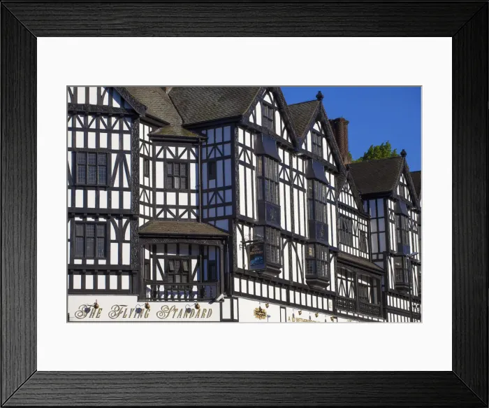 Framed Print : UK, England, Birmingham, Coventry, Tudor buildings in City Center Framed Print : UK, England, Birmingham, Coventry, Tudor buildings in City Center