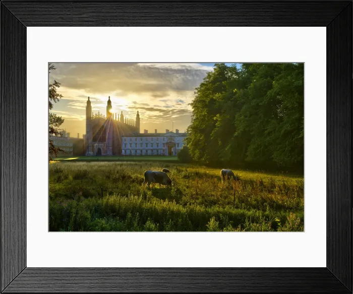 Framed Print : UK, England, Cambridge, The Backs and Kings College Chapel Framed Print : UK, England, Cambridge, The Backs and Kings College Chapel