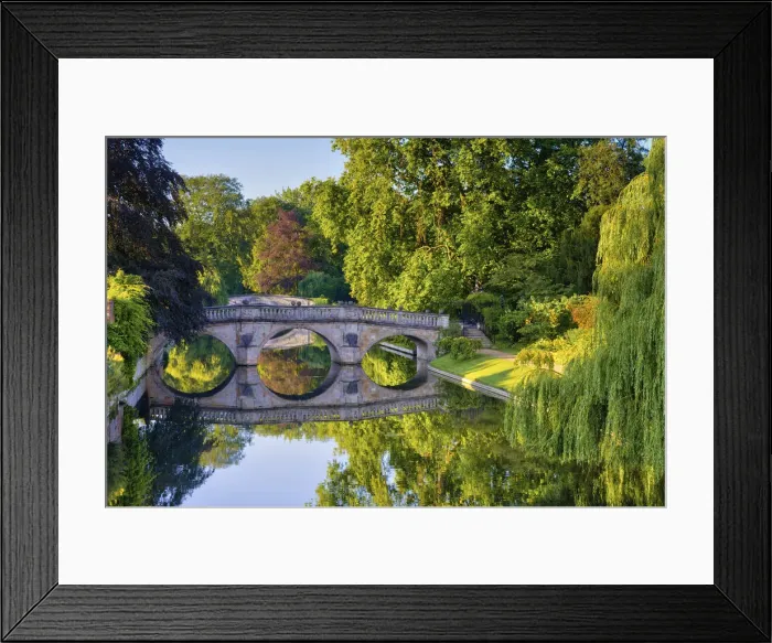 Framed Print : UK, England, Cambridge, The Backs, Clare and Kings College Bridges over River Cam Framed Print : UK, England, Cambridge, The Backs, Clare and Kings College Bridges over River Cam