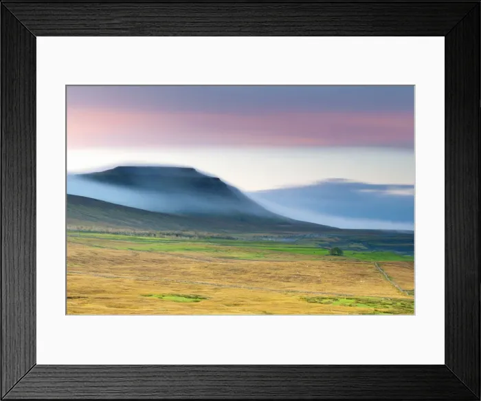 Framed Print : UK, England, North Yorkshire, Ribble Valley and Ingleborough Mountain on left, one Framed Print : UK, England, North Yorkshire, Ribble Valley and Ingleborough Mountain on left, one