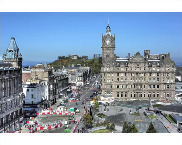 Balmoral Hotel, view from Scott Monument, Edinburgh, Scotland, UK