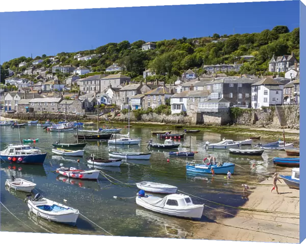 Mousehole harbour and beach, Mousehole, Cornwall, UK