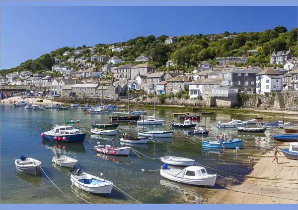 Mousehole harbour and beach, Mousehole, Cornwall, UK