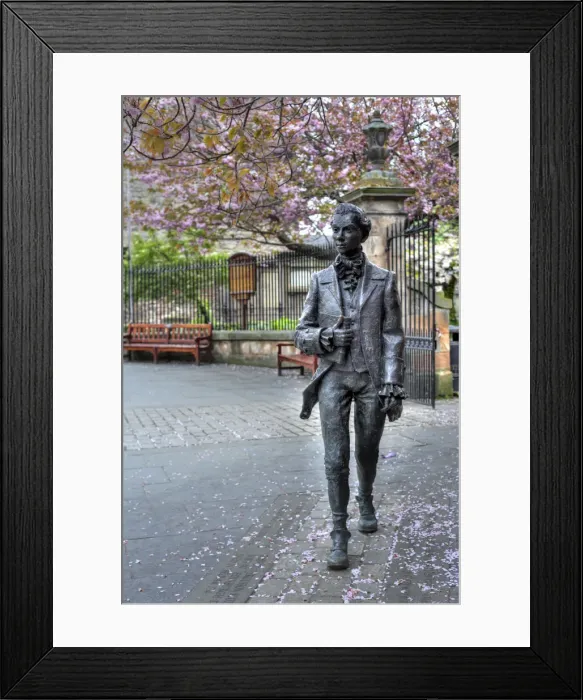 Framed Print : Statue of Robert Fergusson near Canongate Kirk, Royal Mile, Edinburgh, Scotland, UK Framed Print : Statue of Robert Fergusson near Canongate Kirk, Royal Mile, Edinburgh, Scotland, UK