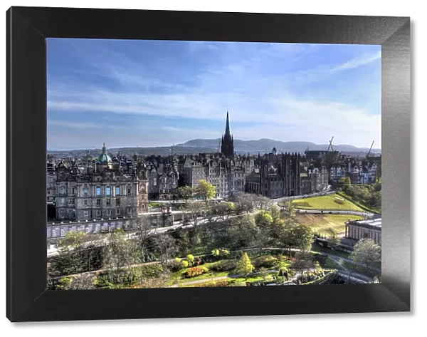 View of city from Scott Monument, Edinburgh, Scotland, UK