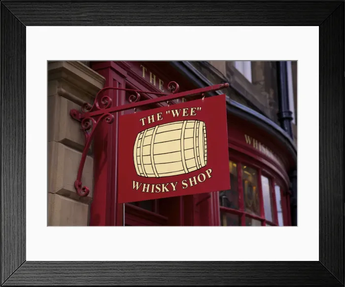 Framed Print : Whisky shop sign, Edinburgh, Scotland Framed Print : Whisky shop sign, Edinburgh, Scotland