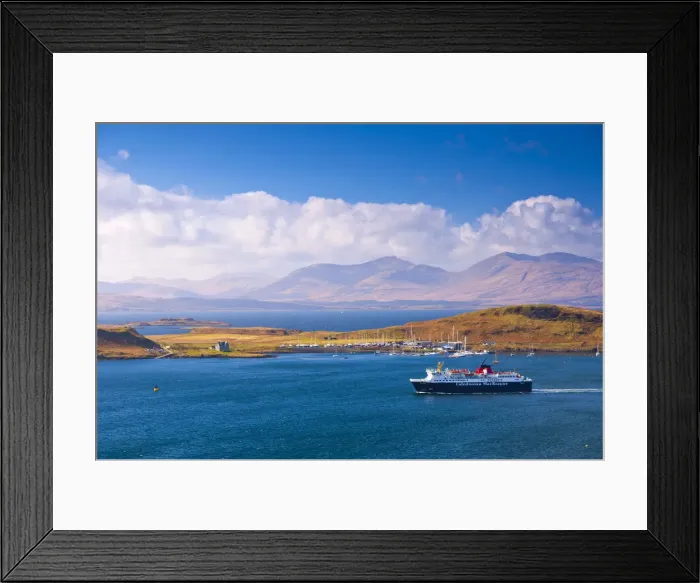 Framed Print : UK, Scotland, Argyll and Bute, Oban, Caledonian MacBrayne Ferry, Isle of Kerrera Framed Print : UK, Scotland, Argyll and Bute, Oban, Caledonian MacBrayne Ferry, Isle of Kerrera