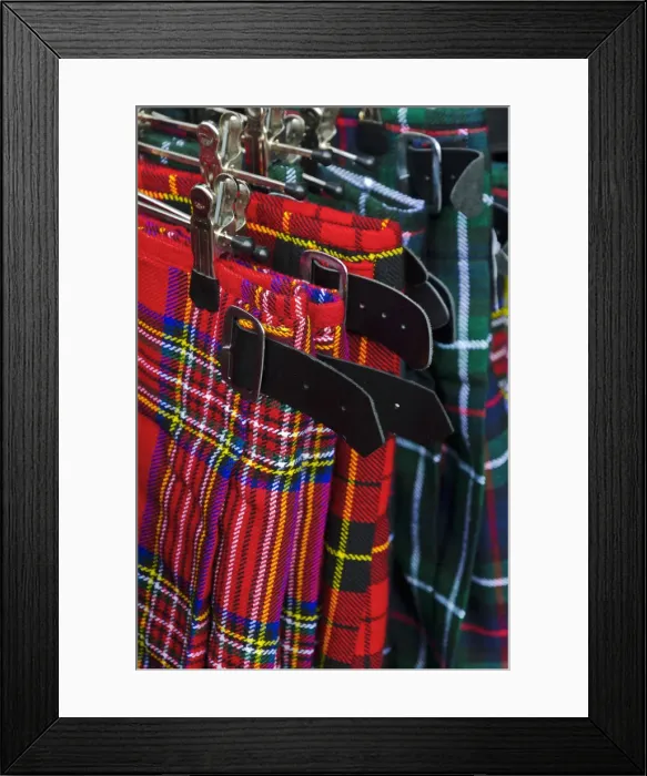 Framed Print : UK, Scotland, Edinburgh, Kilts Framed Print : UK, Scotland, Edinburgh, Kilts