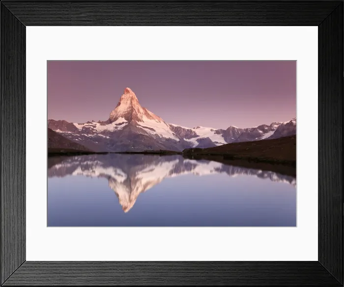 Framed Print : Switzerland, Valais, Zermatt, Lake Stelli and Matterhorn (Cervin) Peak Framed Print : Switzerland, Valais, Zermatt, Lake Stelli and Matterhorn (Cervin) Peak