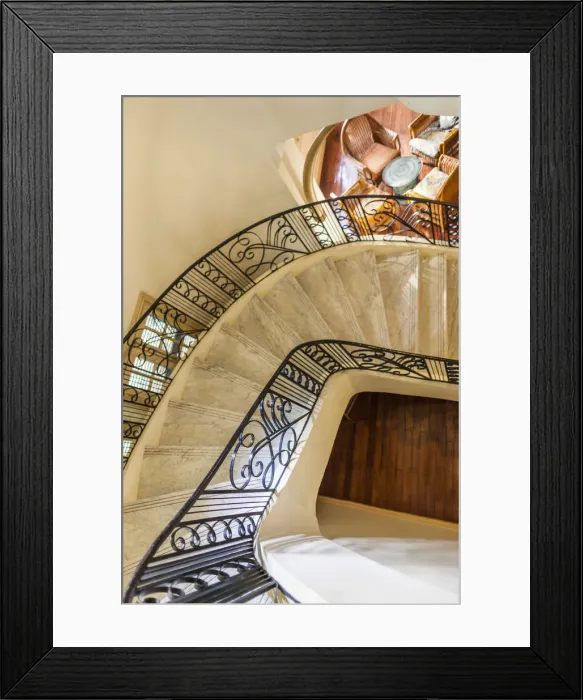 Framed Print : Cambodia, Siem Reap, Grand Hotel d Angkor, stairs detail Framed Print : Cambodia, Siem Reap, Grand Hotel d Angkor, stairs detail