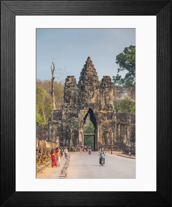 Framed Print : Cambodia, Angkor, Angkor Thom, South Gate, dawn Framed Print : Cambodia, Angkor, Angkor Thom, South Gate, dawn
