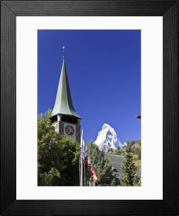 Framed Print : Switzerland, Valais, Zermatt, Old Town Framed Print : Switzerland, Valais, Zermatt, Old Town