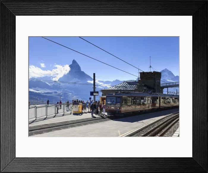 Framed Print : Switzerland, Valais, Zermatt, Gornergrat mountain, Matterhorn (Cervin) Peak and Gornergrat Framed Print : Switzerland, Valais, Zermatt, Gornergrat mountain, Matterhorn (Cervin) Peak and Gornergrat