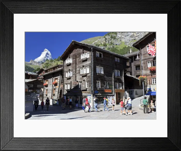Framed Print : Switzerland, Valais, Zermatt, Old Town Framed Print : Switzerland, Valais, Zermatt, Old Town