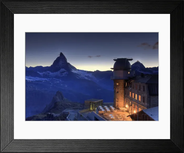 Framed Print : Switzerland, Valais, Zermatt, Gornergrat mountain, Matterhorn and 3100 Kulm Gornergrat Framed Print : Switzerland, Valais, Zermatt, Gornergrat mountain, Matterhorn and 3100 Kulm Gornergrat