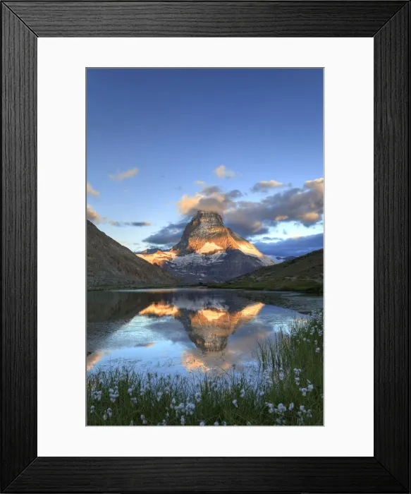 Framed Print : Switzerland, Valais, Zermatt, Matterhorn (Cervin) Peak and Riffel Lake Framed Print : Switzerland, Valais, Zermatt, Matterhorn (Cervin) Peak and Riffel Lake