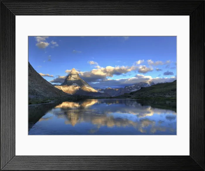 Framed Print : Switzerland, Valais, Zermatt, Matterhorn (Cervin) Peak and Riffel Lake Framed Print : Switzerland, Valais, Zermatt, Matterhorn (Cervin) Peak and Riffel Lake
