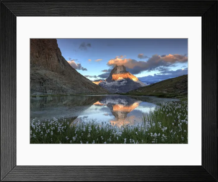 Framed Print : Switzerland, Valais, Zermatt, Matterhorn (Cervin) Peak and Riffel Lake Framed Print : Switzerland, Valais, Zermatt, Matterhorn (Cervin) Peak and Riffel Lake