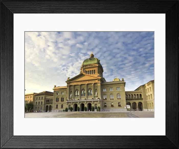 Framed Print : Switzerland, Bern, Bundeshauser (Houses of Parliament)