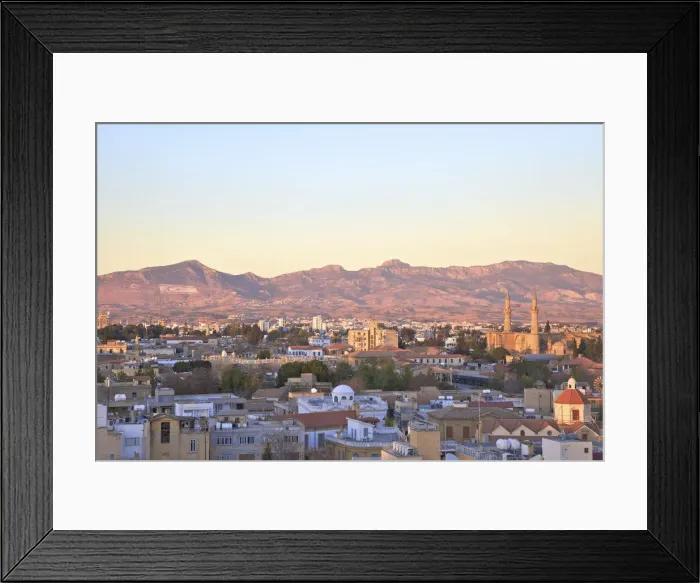 Framed Print : Elevated View of The Turkish Side of Nicosia Featuring Selimiye Mosque in North Cyprus Framed Print : Elevated View of The Turkish Side of Nicosia Featuring Selimiye Mosque in North Cyprus