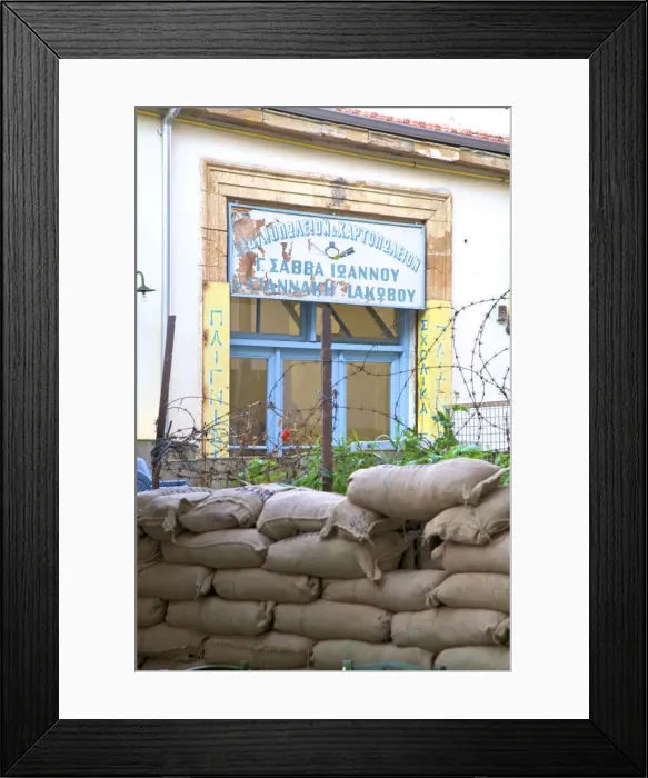 Framed Print : Abandoned Building in No Mans Land, North Nicosia, Cyprus, Eastern Mediterranean Sea Framed Print : Abandoned Building in No Mans Land, North Nicosia, Cyprus, Eastern Mediterranean Sea
