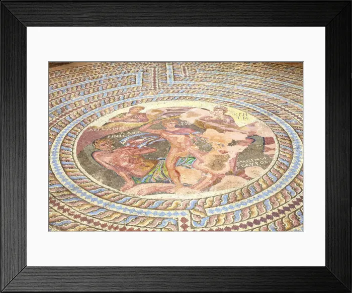 Framed Print : Mosaics at House of Theseus, Kato Pathos Archaeological Park, Pathos, Cyprus, Eastern Framed Print : Mosaics at House of Theseus, Kato Pathos Archaeological Park, Pathos, Cyprus, Eastern