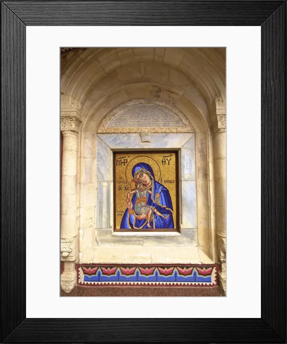 Framed Print : Mosaic Depiction of the Vigin Mary, Kykkos Monastery, Kykkos, Troodos, Cyprus, Eastern Framed Print : Mosaic Depiction of the Vigin Mary, Kykkos Monastery, Kykkos, Troodos, Cyprus, Eastern