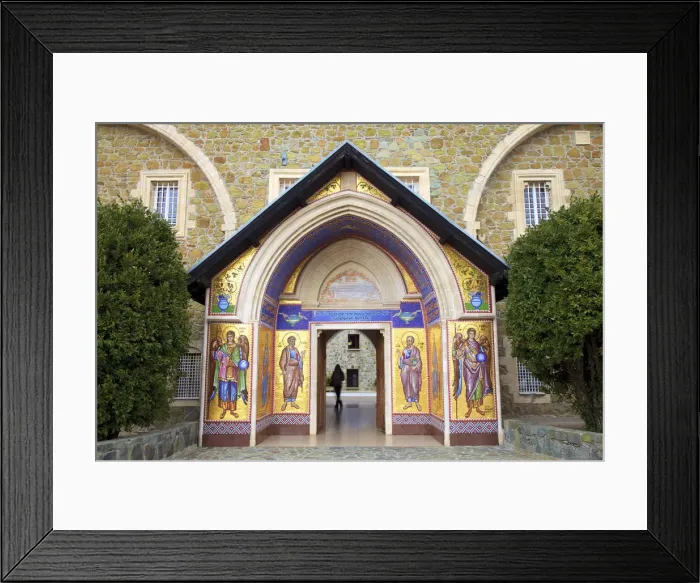 Framed Print : Entrance to Kykkos Monastery, Kykkos, Troodos Mountains, Cyprus, Eastern Mediterranean
