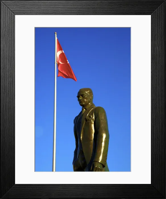 Framed Print : Statue of Mustafa Kemal Ataturk, Kyrenia, North Cyprus Framed Print : Statue of Mustafa Kemal Ataturk, Kyrenia, North Cyprus