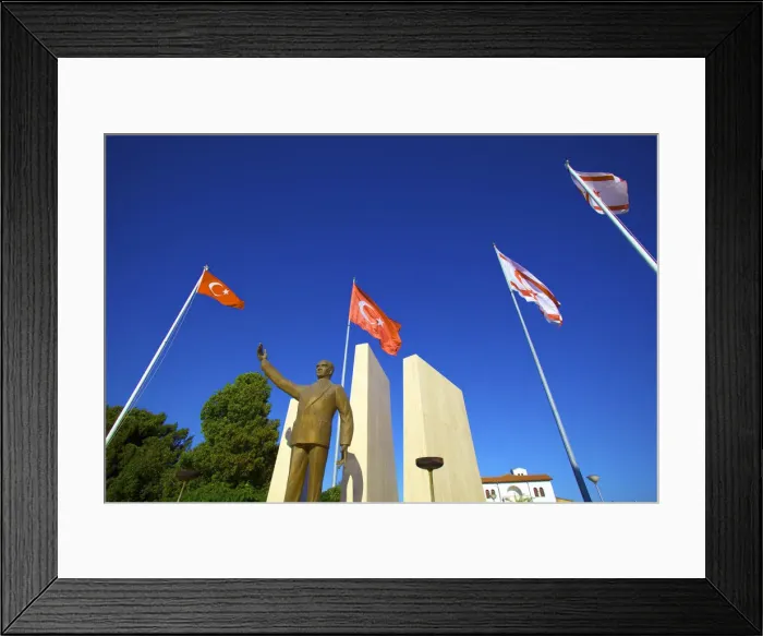 Framed Print : Statue of Mustafa Kemal Ataturk, Guzelyurt, North Cyprus Framed Print : Statue of Mustafa Kemal Ataturk, Guzelyurt, North Cyprus